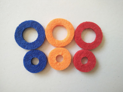 90set The  trumpet accessories repair parts Colored wool felt washer 180pcs