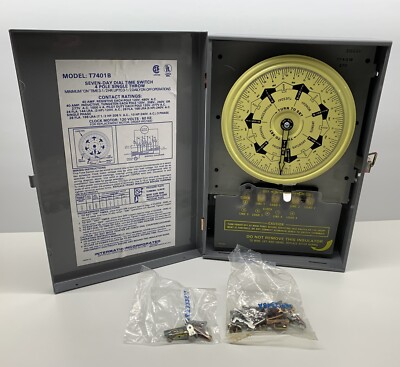 Intermatic T7401B Seven Day Mechanical Time Switch 4-SPST