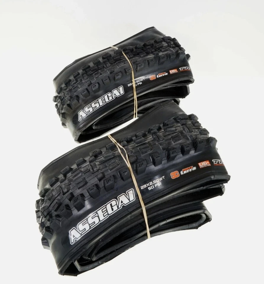 1 или 2 велосипедные шины Maxxis Assegai WT 29x2,50 дюйма TR EXO+ 3C MaxxTerra 60 точек на дюйм TLR - Изображение 2 из 3
