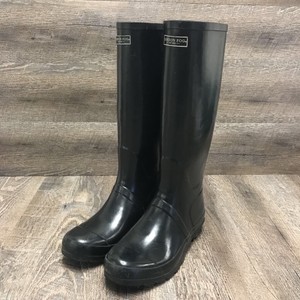 london fog rain boots black