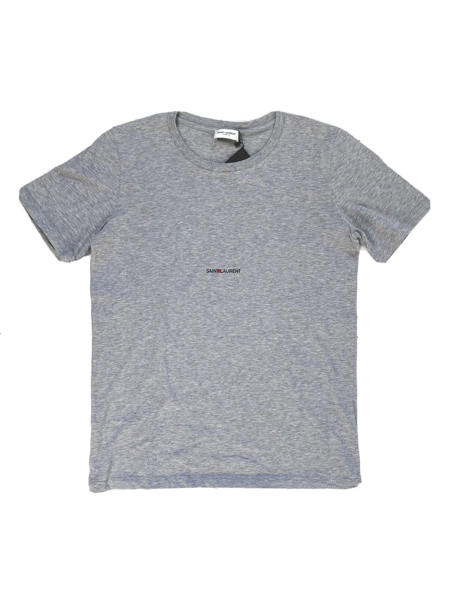 Saint Laurent Paris Light Grey Rive Gauche Logo T Shirt