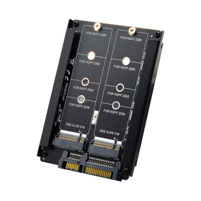 Dual NGFF B+M Key M.2 SSD Card JBOD Raid0 Span Bridge to 2.5inch SATA Combo