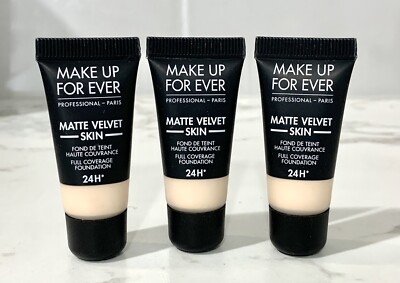 3X make up for ever matte velvet skin foundation Y205 Alabaster mini  (#G4