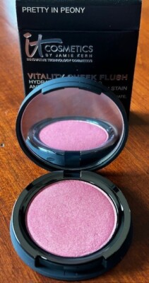 IT Cosmetics Original Vitality Cheek Flush Powder Blush Stain PRETTY IN PEONY  