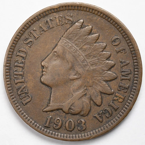 1903 Indian Head Penny Cent Extremely Fine (XF)