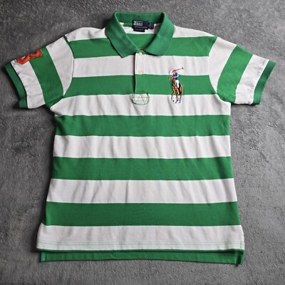 Polo Ralph Lauren Rugby Style Polo Mens L Striped Chief Kief