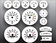 White Face Gauges For 1973-1979 Chevrolet Truck Tach With Fuel White Face Gauges For 1973-1979 Chevrolet Truck Tach With Fuel