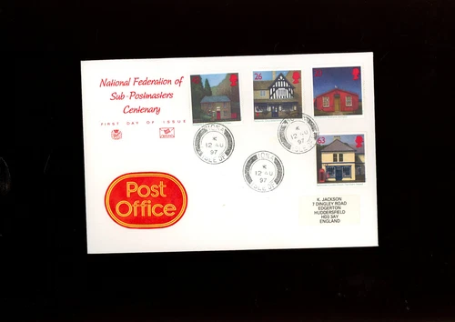 1997 Sub-Post Offices Stuart FDC with Isle of Iona CDS. Unlisted CDS.