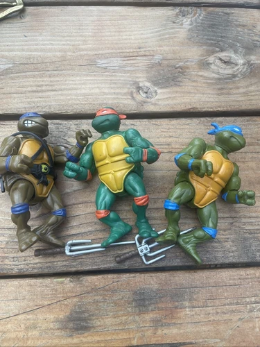 Vintage TMNT Teenage Mutant Ninja Turtles Figure Lot 1988 Hard Head