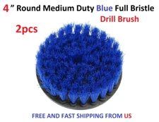 2pcs 4" Drill Brush cleaning of Kayaks, Boats, Canoes, Watercrafts, Barges, BLUE