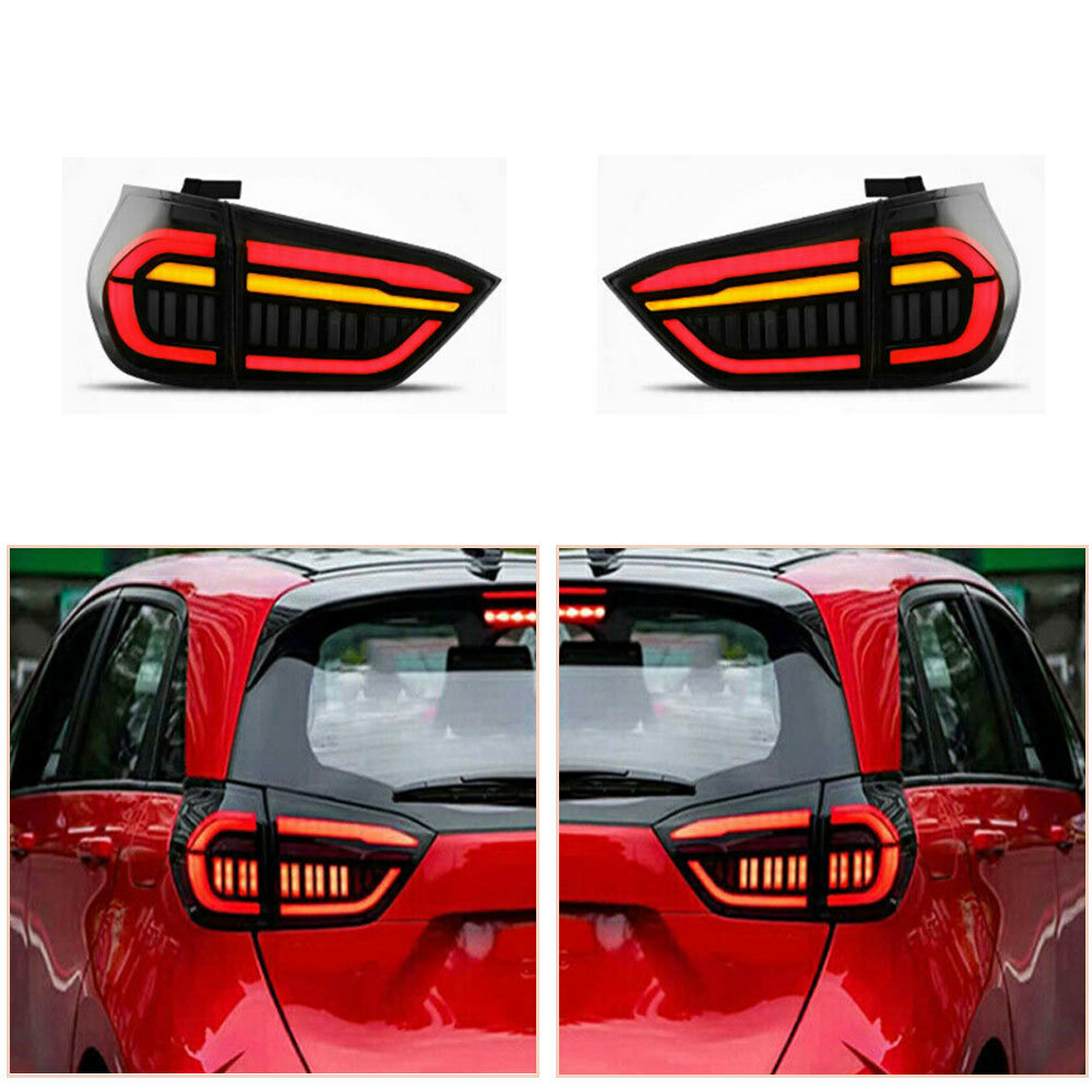 Tail Lights Assembly For 20-21 dark Honda Fit LED Turn Signal