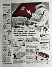 Minnesota Mining Manufacturing Co Underseal Car Coating Brown VTG Print Ad 1950