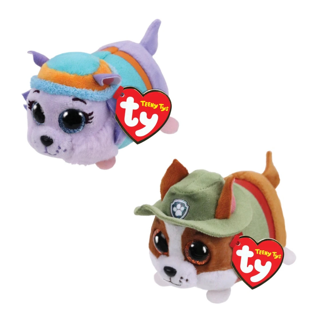 Set of 2 Ty Beanie Teeny Tys Patrol TRACKER &amp; EVEREST Plush Toy MWMT | eBay