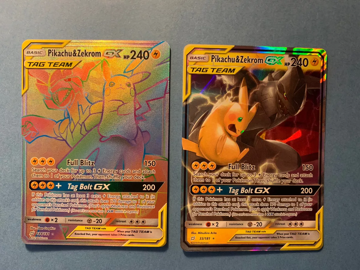 Pikachu & Zekrom GX - Team Up Pokémon card 184/181