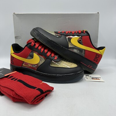 Nike Air Force 1 Cmft Signature Kyrie Irving Sz 10 687843-001 With Elite Socks