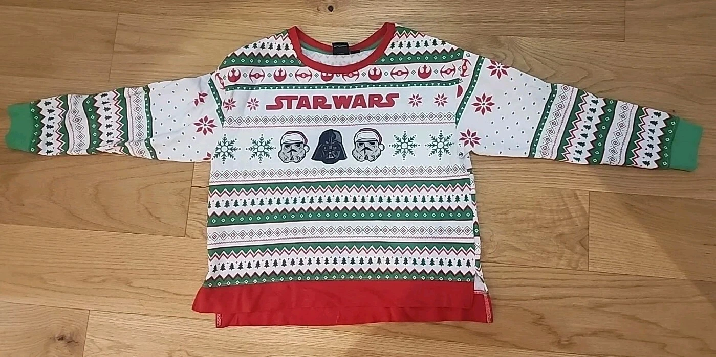 Star Wars Ugly Christmas Sweater Womens Large Darth Vader Stormtrooper Size L