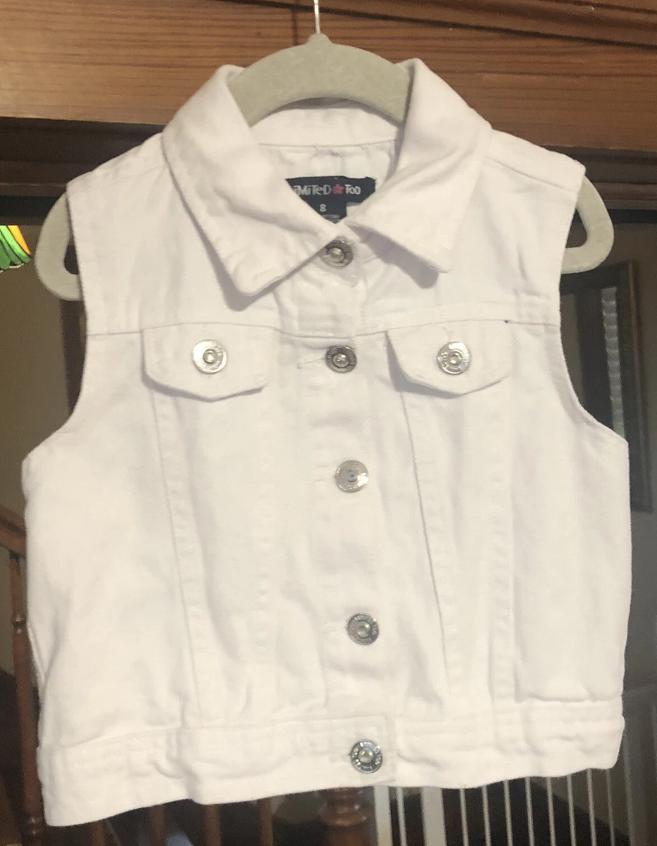White jean vest deals womens