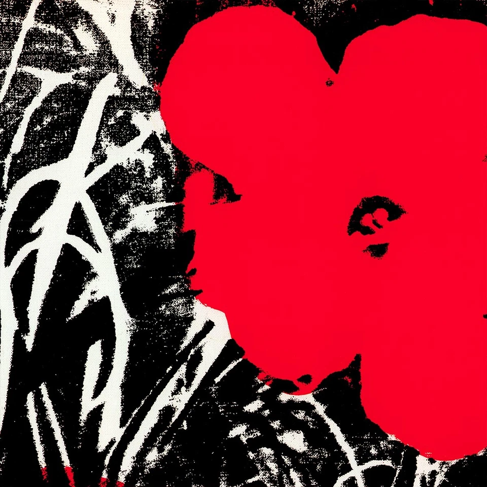 36 Вт «x 36H» цветы (красный), 1964 Энди Уорхол - черный поп-арт выбор холста - Изображение 4 из 4