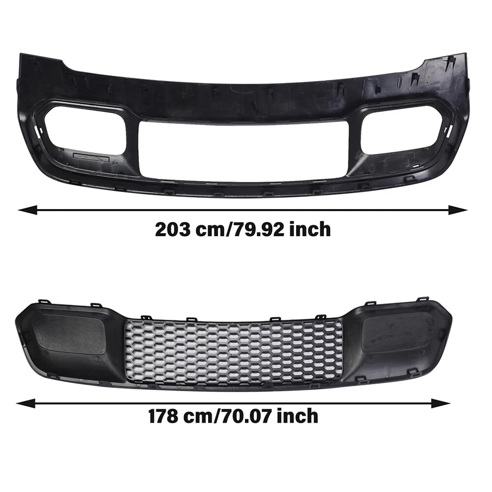 Front Bumper Cover Kit Fits For 2017 2018 2019-2022 Jeep Grand Cherokee Foto 2 de 4