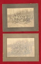 Pair of 1910 Franklin Athletic Club Football Team Cabinet Photos Early Pro Team