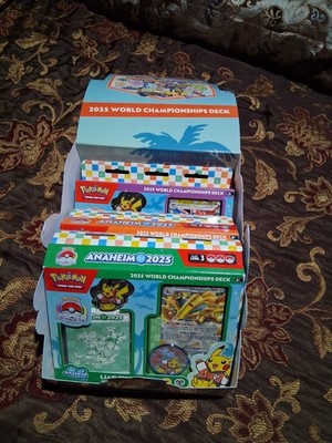 Pokemon TCG Pokemon 2025 World Championships Deck Lot (3) Plus Display box