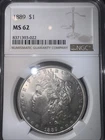 1889 Morgan Silver Dollar $1 NGC 62