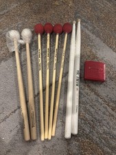Large Lot of Drum Sticks and Mallets (4 Pairs...
