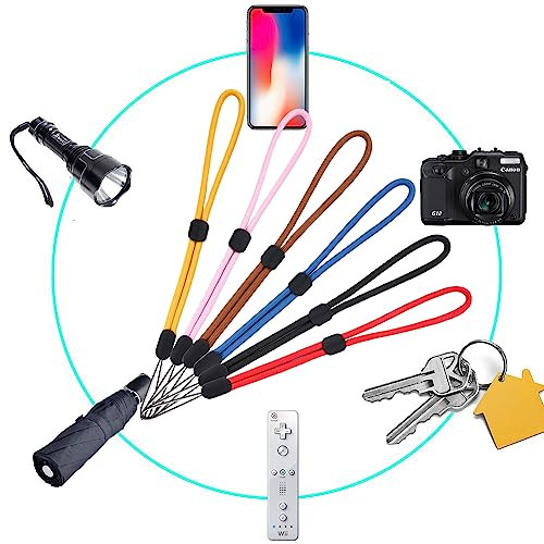 Wrist Lanyards adjustable length 6 pcs small Strap Wrist Short Colors-6pcs - Photo 6 sur 6