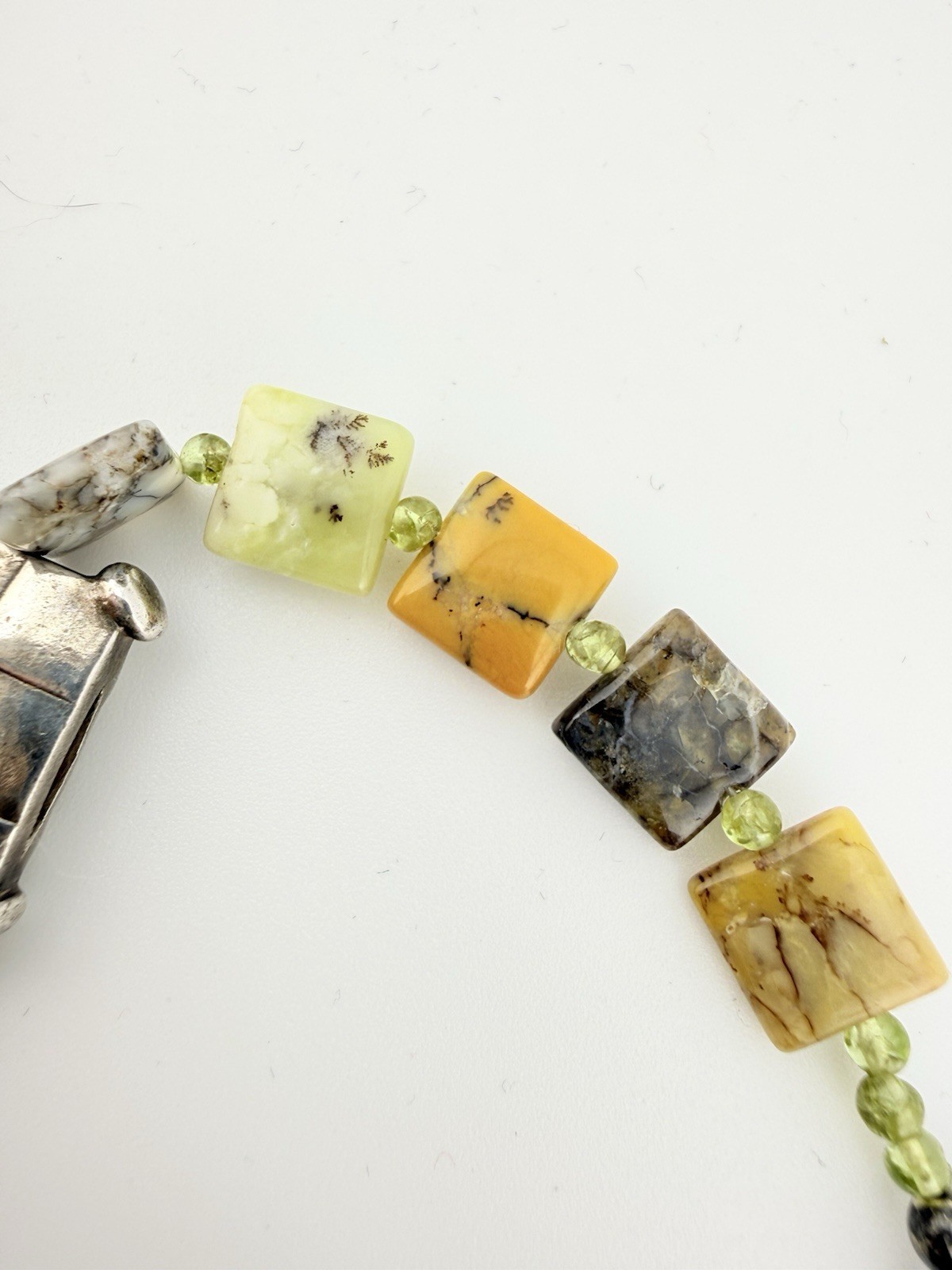 UNSIGNED 925 STERLING SILVER SQUARE MULTISTONE 7 … - image 6