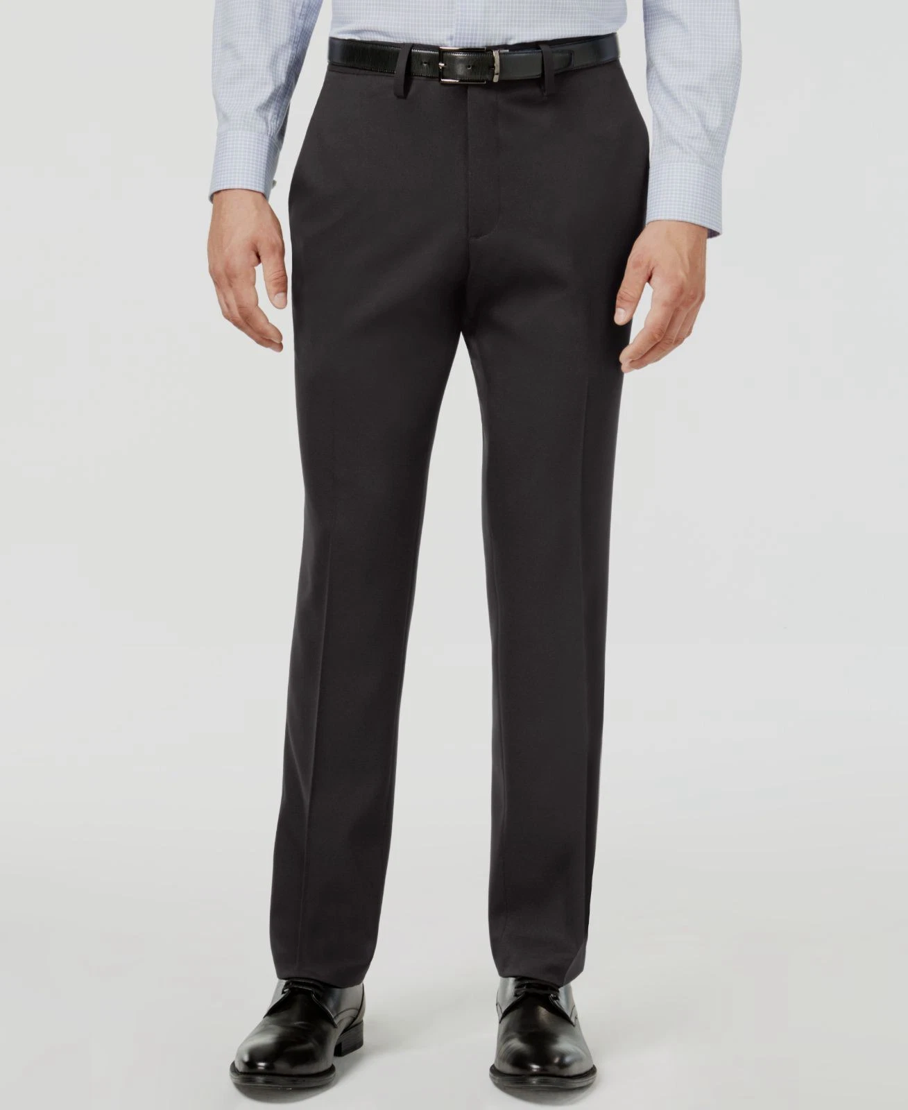 Kenneth Cole Reaction Men's Gray Solid Slim-Fit Gabardine Dress Pants Sz 30W/30L