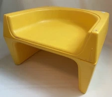 Vintage 1970'S COSCO Yellow Reversible Child Booster Seat 3"/6" Hard Plastic