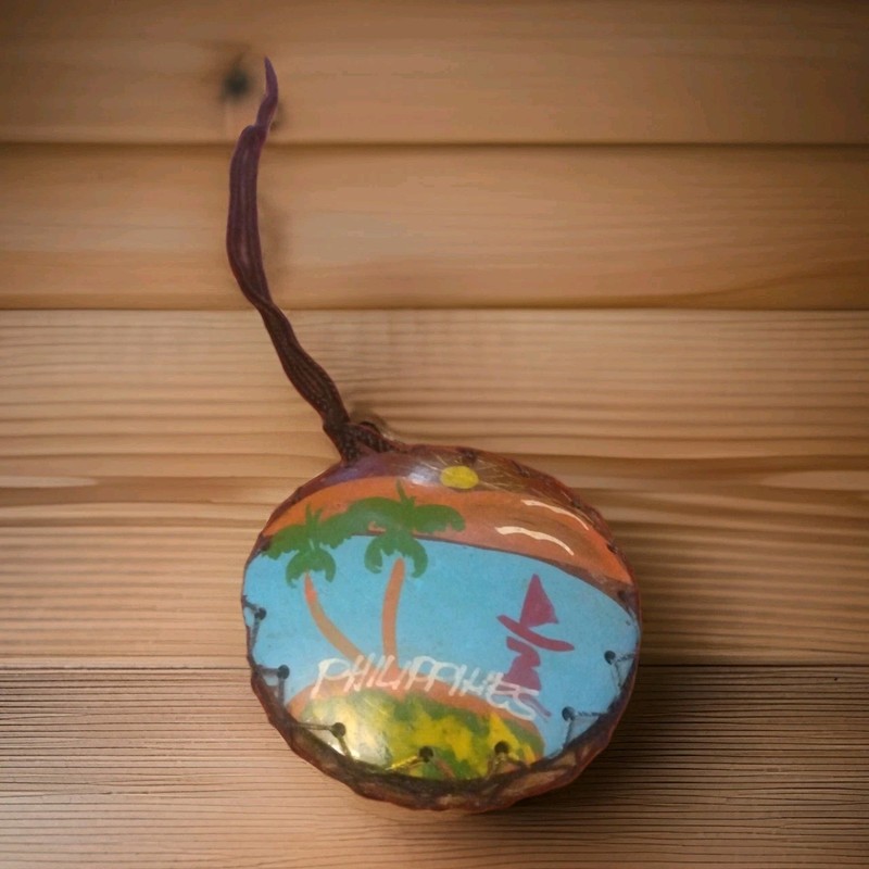 Handmade Philippines Coconut Coin Purse/Necklace