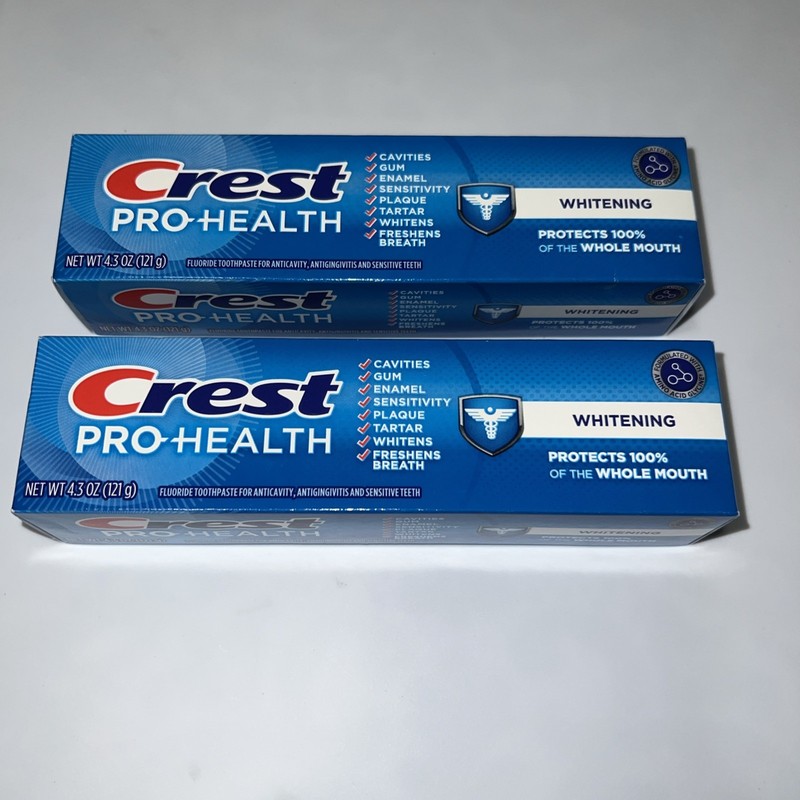 2 Crest Pro-Health Whitening Toothpastes, 4.3 oz Sealed EXP 06/28 NEW