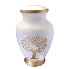 Tree of Life Ivory Golden Aria  s Memory Cremation Urn for Ashes