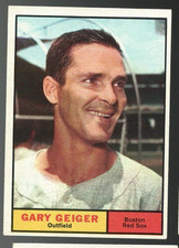 1961 Topps Gary Geiger #33 Boston Red Sox free shipping