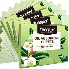 Oil Blotting Sheets for Face, 400 Sheets Green Tea Oil Absorbing Sheets Blotting