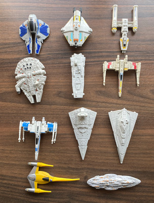 Hot Wheels Star Wars Diecast Raumschiff Konvolut x 12 Schiffe Restposten sehr guter Zustand