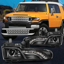 Pair Headlights Assembly Fits 2007-2015 Toyota FJ Cruiser LH+RH Side