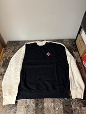 Marcelo Burlon Cross Logo Crewneck Black/Ecru Medium Brand New