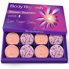 Shower Steamers Aromatherapy - 8 Pack Shower Bombs with Essential Oils, Christma