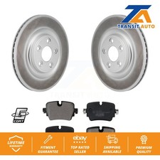 Rear Coated Disc Brake Rotors And Ceramic Pads Kit For Jaguar F-Type XJ