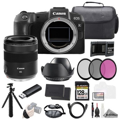 Canon EOS RP + RF 85mm f/2 Macro IS STM Lens+128GB+ExtBat+3PC Filter-Kit