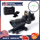 ACOG Tactical 4x32True Fiber Red/Green Reticle Optics Riflescope W/Red Dot Sight