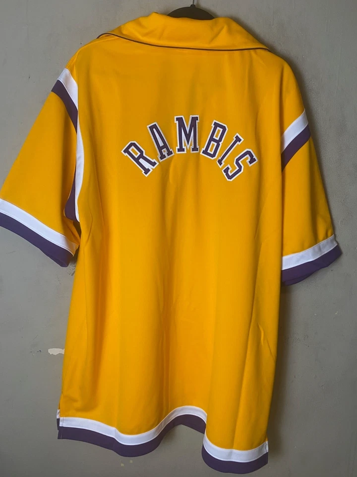 De colección Nuevo con etiquetas-LOS ANGELES LAKERS Kurt Rambis Mitchell & Ness 1984-85 Calentamiento Talla 2XL Foto 3 de 4