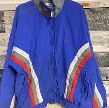 Vintage Head Sportswear Colorblock Jacket Windbreaker Hoodie Zip 80s 90s XL