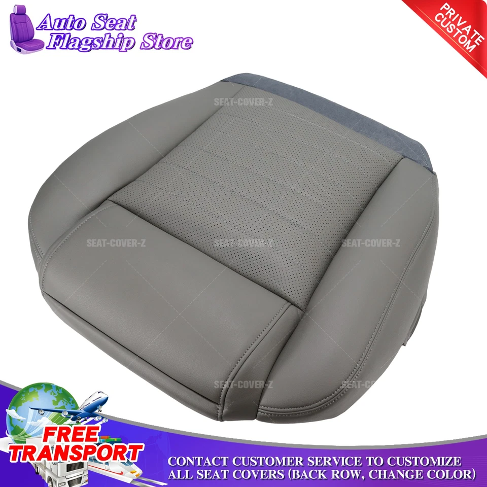 For 2005 to 2009 Ford Mustang GT Front Driver Bottom & Top Seat Cover GRAY - Изображение 4 из 4