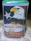 1 Oz Silver Eagle 20 Coin Tube 2024 - BU Eagle Logo Sealed 999 🦅