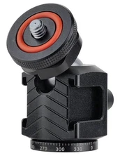 Camera Ball Head Mount With Cold Shoe Adapter 1/4 In. Screw For Tripod Black