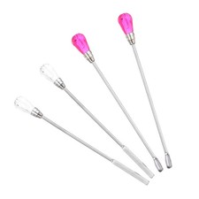 4Pcs Stainless Steel Wax Stirrer, Wax Seal Spoon Kit, Red/Clear