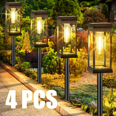 #ad Solar Pathway Warm Lights Outdoor Waterproof Solar Powered Garden for Walkway Ya C $94.97